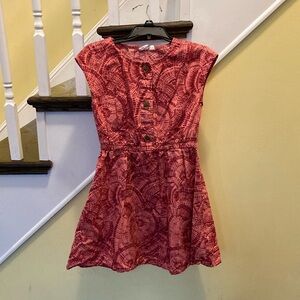 GAP Orange Pink Casual Sundress with Dolman Cap Sleeves